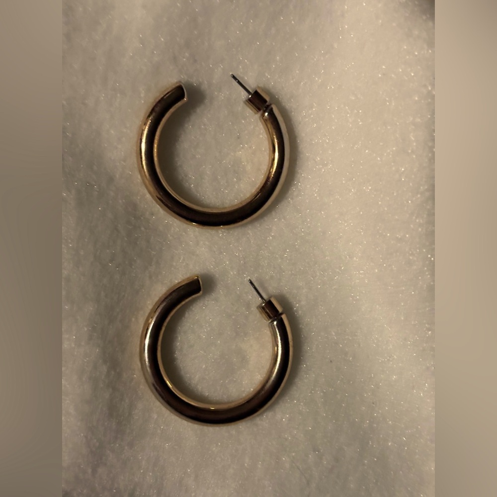 Gold hoop earrings